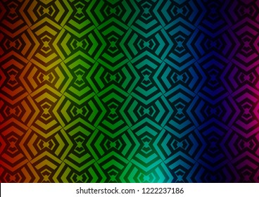 Light Multicolor, Rainbow vector template with repeated sticks. Shining illustration with lines on abstract template. Pattern for ads, posters, banners.