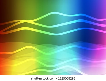 Light Multicolor, Rainbow vector template with repeated sticks. Lines on blurred abstract background with gradient. The pattern can be used for websites.