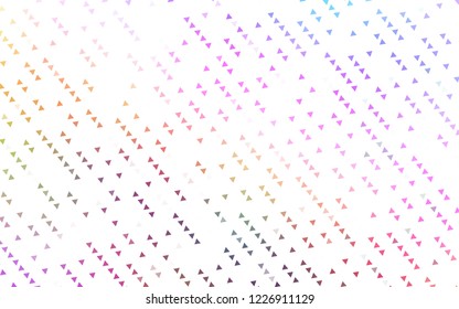 Light Multicolor, Rainbow vector template with crystals, triangles. Decorative design in abstract style with triangles. Template for wallpapers.