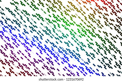 Light Multicolor, Rainbow vector template with repeated sticks. Shining illustration with lines on abstract template. Best design for your ad, poster, banner.