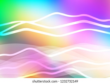 Light Multicolor, Rainbow vector template with repeated sticks. Glitter abstract illustration with colored sticks. The template can be used as a background.