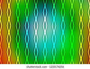 Light Multicolor, Rainbow vector template with sticks, squares. Colorful illustration with lines, cubes on abstract template. Pattern for ads, posters, banners.