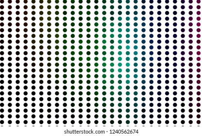Light Multicolor, Rainbow vector template with circles. Abstract illustration with colored bubbles in nature style. Pattern of water, rain drops.