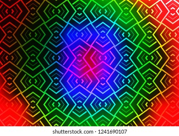 Light Multicolor, Rainbow vector template with repeated sticks. Glitter abstract illustration with colored sticks. Pattern for business booklets, leaflets.