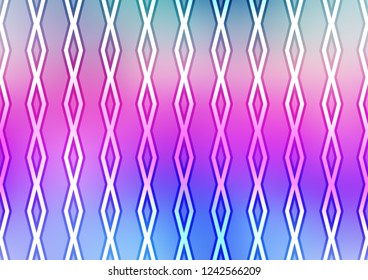 Light Multicolor, Rainbow vector template with sticks, squares. Colorful decorative design in simple style with lines, rhombuses. Pattern for business booklets, leaflets.