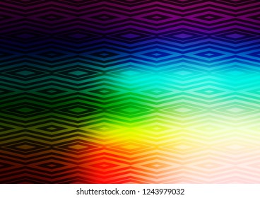 Light Multicolor, Rainbow vector template with sticks, squares. Colorful lines, squares on abstract background with gradient. Pattern for websites, landing pages.