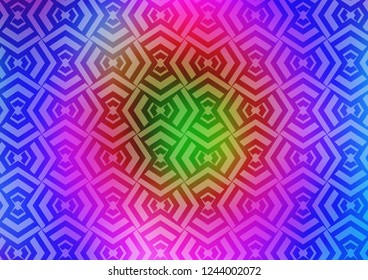 Light Multicolor, Rainbow vector template with repeated sticks. Shining colored illustration with narrow lines. Pattern for ads, posters, banners.