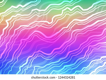 Light Multicolor, Rainbow vector template with liquid shapes. An elegant bright illustration with gradient. Pattern for your business design.