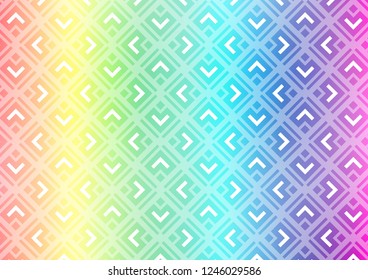 Light Multicolor, Rainbow vector template with sticks, squares. Shining colorful illustration with lines, rectangles. Pattern for business booklets, leaflets.