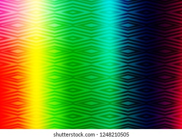 Light Multicolor, Rainbow vector template with sticks, squares. Glitter abstract illustration with colorful lines, rhombuses. Pattern for websites, landing pages.