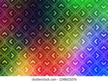Light Multicolor, Rainbow vector template with sticks, squares. Colorful illustration with lines, cubes on abstract template. Smart design for your business advert.