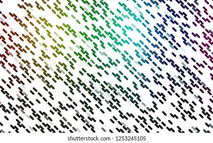 Light Multicolor, Rainbow vector template with repeated sticks. Modern geometrical abstract illustration with staves. Best design for your ad, poster, banner.