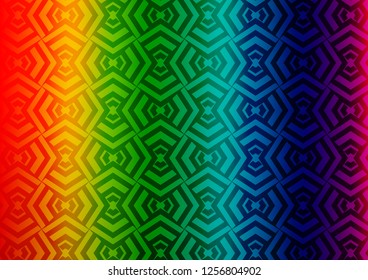 Light Multicolor, Rainbow vector template with repeated sticks. Lines on blurred abstract background with gradient. Pattern for business booklets, leaflets.