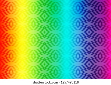 Light Multicolor, Rainbow vector template with sticks, squares. Colorful illustration with lines, cubes on abstract template. Backdrop for TV commercials.