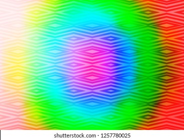 Light Multicolor, Rainbow vector template with sticks, squares. Glitter abstract illustration with colorful lines, rhombuses. Pattern for business booklets, leaflets.