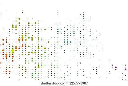 Light Multicolor, Rainbow vector template with circles. Blurred bubbles on abstract background with colorful gradient. Pattern for ads, booklets.