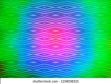 Light Multicolor, Rainbow vector template with sticks, squares. Shining colorful illustration with lines, rectangles. Pattern for websites, landing pages.