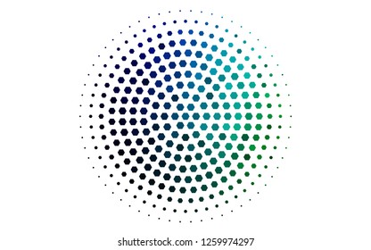 Light Multicolor, Rainbow vector template in hexagonal style. Illustration with set of colorful hexagons. New template for your brand book.