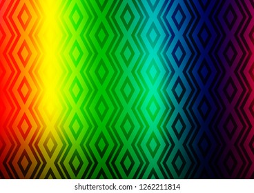 Light Multicolor, Rainbow vector template with sticks, squares. Colorful illustration with lines, cubes on abstract template. Pattern for websites, landing pages.
