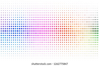 Light Multicolor, Rainbow vector template with circles. Beautiful colored illustration with blurred circles in nature style. Design for posters, banners.