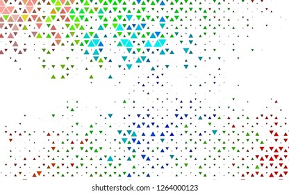 Light Multicolor, Rainbow vector template with crystals, triangles. Decorative design in abstract style with triangles. Pattern can be used for websites.