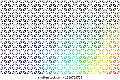Light Multicolor, Rainbow vector template with crystals, triangles. Abstract gradient illustration with triangles. Best design for your ad, poster, banner.