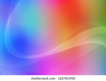 Light Multicolor, Rainbow vector template with bubble shapes. Glitter abstract illustration with wry lines. A new texture for your  ad, booklets, leaflets.