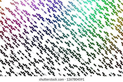 Light Multicolor, Rainbow vector template with repeated sticks. Glitter abstract illustration with colored sticks. Pattern for business booklets, leaflets.