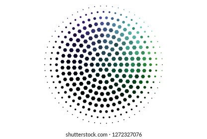 Light Multicolor, Rainbow vector template in hexagonal style. Illustration with set of colorful hexagons. Pattern can be used for landing pages.