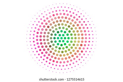Light Multicolor, Rainbow vector template in hexagonal style. Design in abstract style with hexagons. Beautiful design for your business advert.