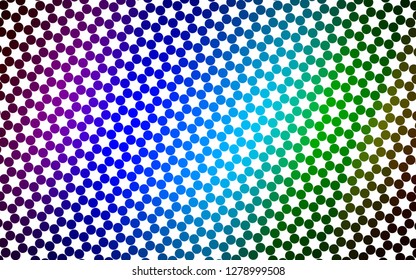Light Multicolor, Rainbow vector template with circles. Glitter abstract illustration with blurred drops of rain. Pattern for ads, leaflets.