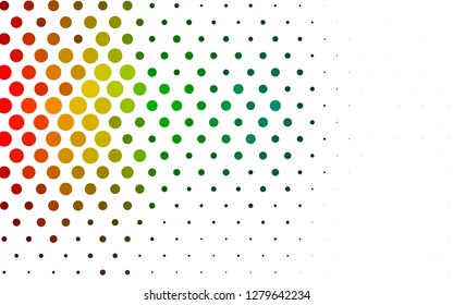 Light Multicolor, Rainbow vector template with circles. Blurred bubbles on abstract background with colorful gradient. Pattern for ads, booklets.