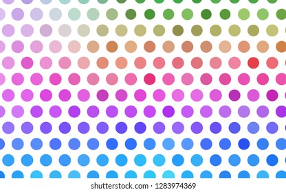 Light Multicolor, Rainbow vector template with circles. Abstract illustration with colored bubbles in nature style. Pattern for ads, leaflets.