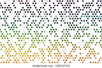 Light Multicolor, Rainbow vector template in hexagonal style. Abstract illustration with colorful hexagons. Beautiful design for your business advert.