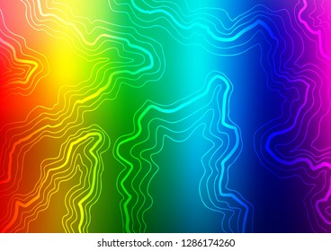 Light Multicolor, Rainbow vector template with liquid shapes. Modern gradient abstract illustration with bandy lines. A completely new template for your business design.