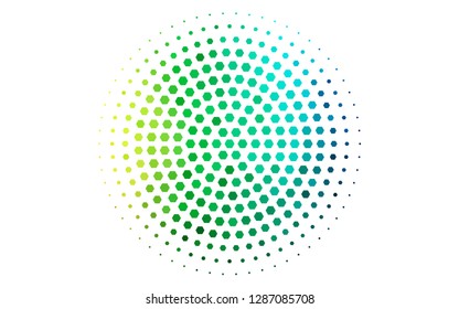 Light Multicolor, Rainbow vector template in hexagonal style. Abstract illustration with colorful hexagons. Pattern can be used for landing pages.
