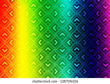 Light Multicolor, Rainbow vector template with sticks, squares. Shining colorful illustration with lines, rectangles. Best design for your ad, poster, banner.