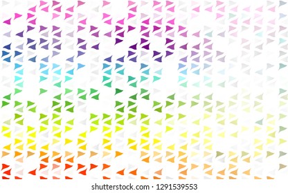 Light Multicolor, Rainbow vector template with crystals, triangles. Triangles on abstract background with colorful gradient. Pattern for commercials.