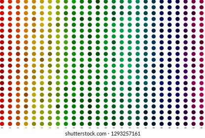 Light Multicolor, Rainbow vector template with circles. Abstract illustration with colored bubbles in nature style. Design for business adverts.