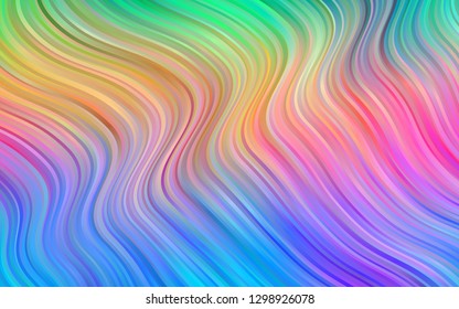Light Multicolor, Rainbow vector template with bent ribbons. An elegant bright illustration with gradient. Marble style for your business design.