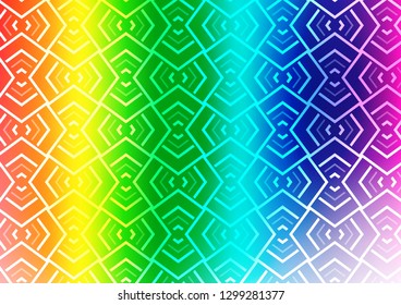 Light Multicolor, Rainbow vector template with repeated sticks. Lines on blurred abstract background with gradient. Pattern for websites, landing pages.