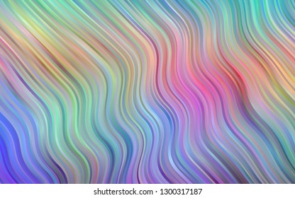 Light Multicolor, Rainbow vector template with lines, ovals. A vague circumflex abstract illustration with gradient. Marble design for your web site.