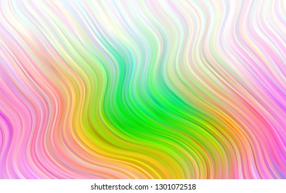 Light Multicolor, Rainbow vector template with bent ribbons. Modern gradient abstract illustration with bandy lines. A completely new marble design for your business.
