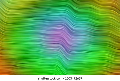 Light Multicolor, Rainbow vector template with lines, ovals. Brand new colored illustration in marble style with gradient. New composition for your brand book.