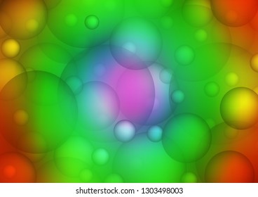 Light Multicolor, Rainbow vector template with circles. Illustration with set of shining colorful abstract circles. The pattern can be used for aqua ad, booklets.