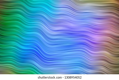 Light Multicolor, Rainbow vector template with lines, ovals. Shining illustration, which consist of blurred lines, circles. Pattern for your business design.