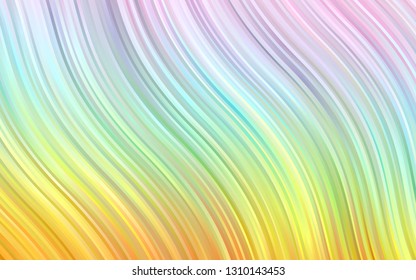 Light Multicolor, Rainbow vector template with bubble shapes. Glitter abstract illustration with wry lines. Marble style for your business design.