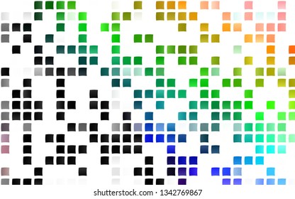 Light Multicolor, Rainbow vector template with crystals, rectangles. Rectangles on abstract background with colorful gradient. Best design for your ad, poster, banner.