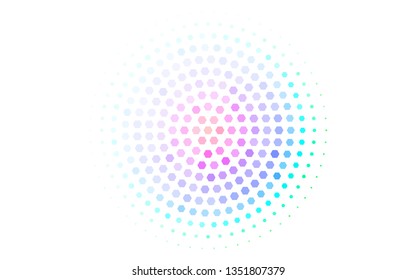 Light Multicolor, Rainbow vector template in hexagonal style. Abstract illustration with colorful hexagons. Pattern can for your ad, booklets.