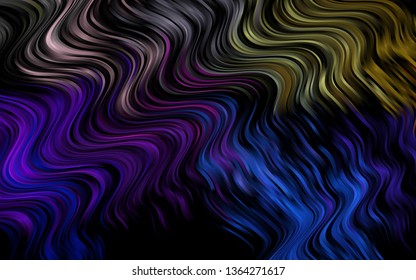 Light Multicolor, Rainbow vector template with bent ribbons. Shining illustration, which consist of blurred lines, circles. Marble design for your web site.